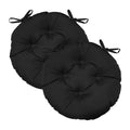 Gueglsa Outdoor Round Tufted Cushions, 15 Inch Bistro Chair Cushions With Ties, High Uv Resistant Round Chair Pads For Patio Bis
