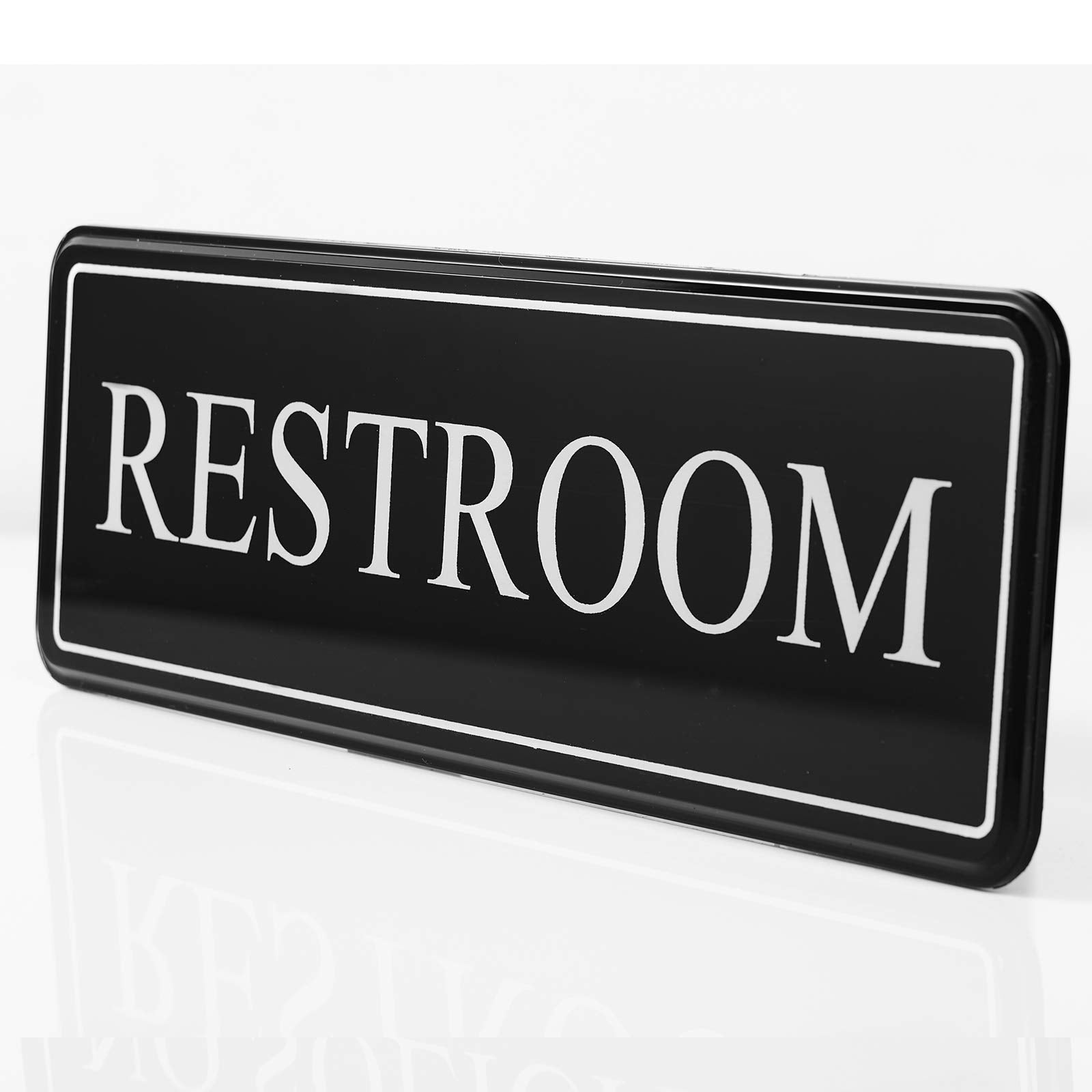 Bebarley Restroom Signs,Premium Durable And Bright Acrylic Design 9'X3' Sign With Double Sided 3M Tape For Office Or Business
