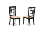 East West Furniture DUNI5-BLK-C 5 Piece Kitchen Table & Chairs Set Includes a Rectangle Dining Table and 4 Linen Fabric Dining Room Chairs, 36x60 Inch, Black
