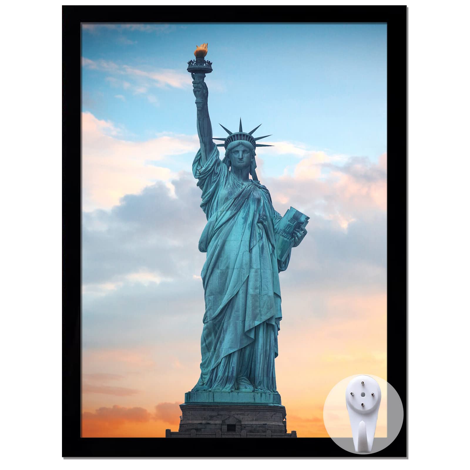 OMAIGAR 9x12 Picture Frame for 9by12 Poster Photo Canvas Certificate Black High Transparent Photo Frame Wall Desktop Horizontal 