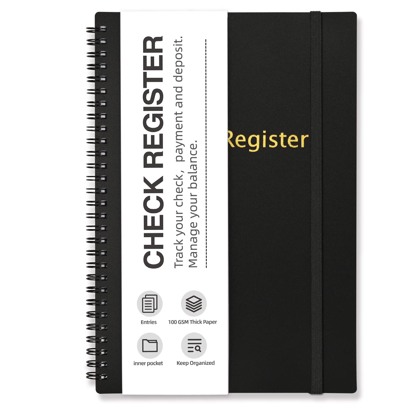 Check Registers For Personal Checkbook, Spiral Large Check Register Book, Budget Planner With Check Register For Personal And Wo
