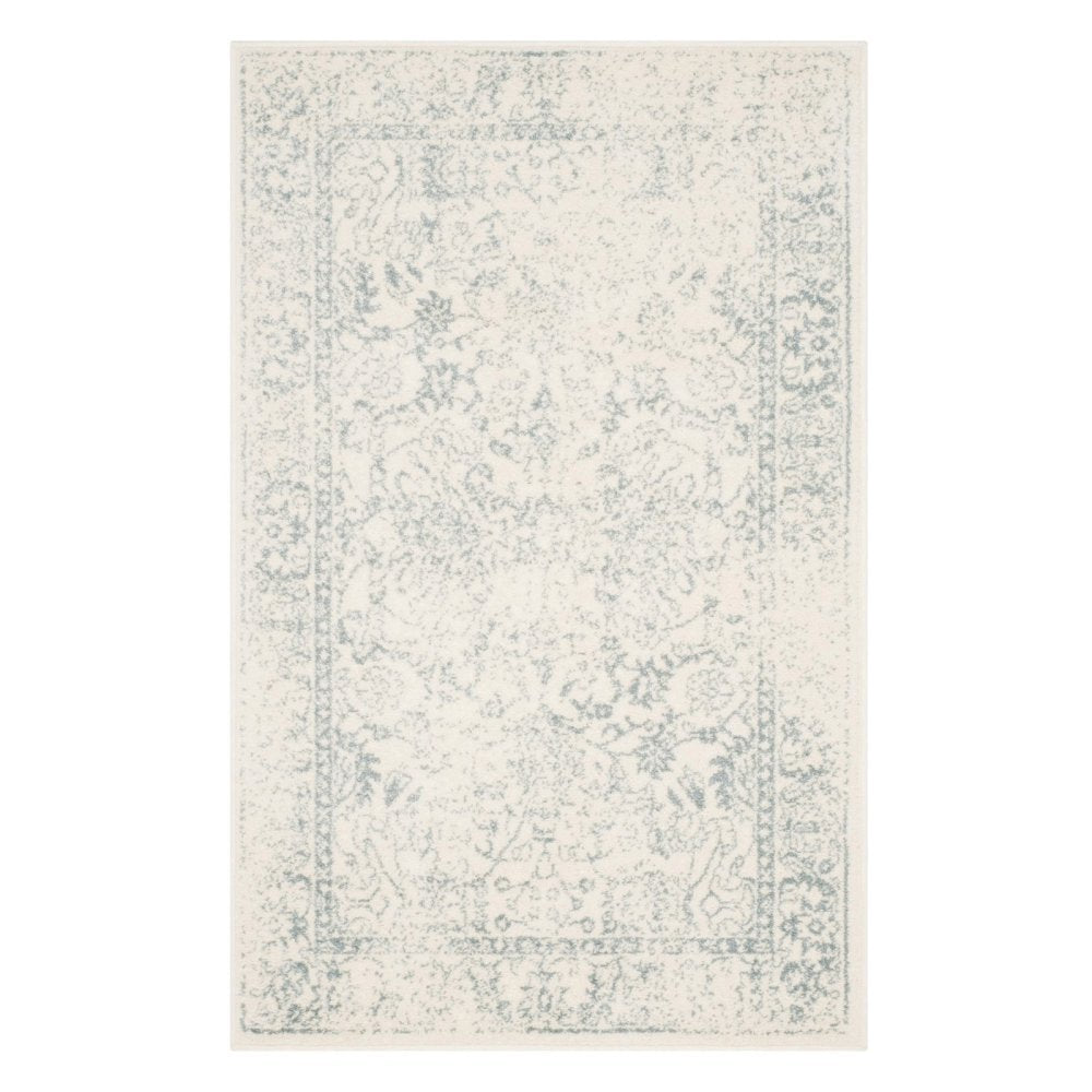 SAFAVIEH Adirondack Collection Area Rug - 6 x 9, Ivory & Slate, Oriental Distressed Design, Non-Shedding & Easy Care, Ideal fo