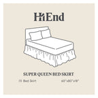 Hiend Accents Stella Faux Silk Velvet Bed Skirt, Green Ochre, Super Queen Size, Romantic Modern Western Traditional Style Beddin
