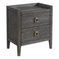 Intercon Portia 24" Wide Bedroom Nightstand with 2 Drawers, Brushed Brindle Furniture