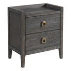 Intercon Portia 24" Wide Bedroom Nightstand with 2 Drawers, Brushed Brindle Furniture