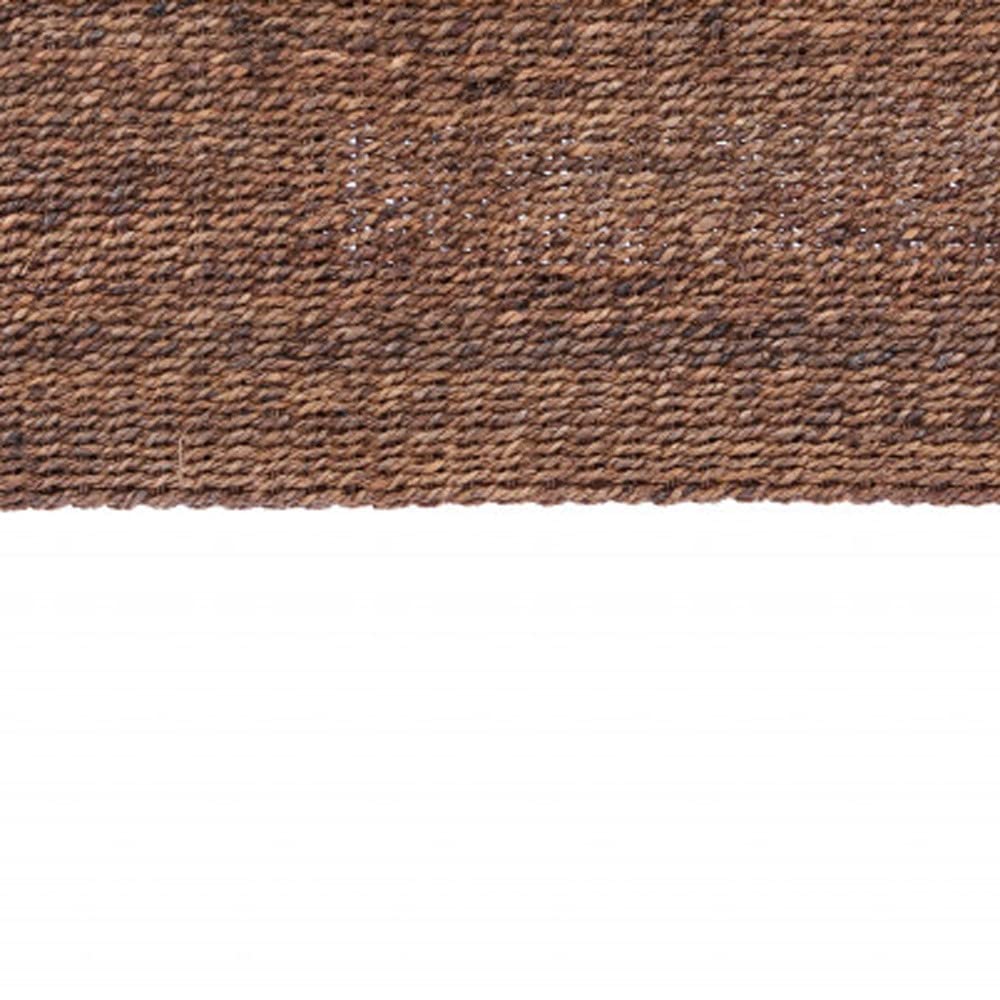 HomeRoots Brown Natural and Rustic Woven Banana Leaf Curved Queen Size Headboard