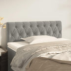 vidaXL Headboard Light Gray 39.4"x2.8"x30.7"/34.6" Velvet