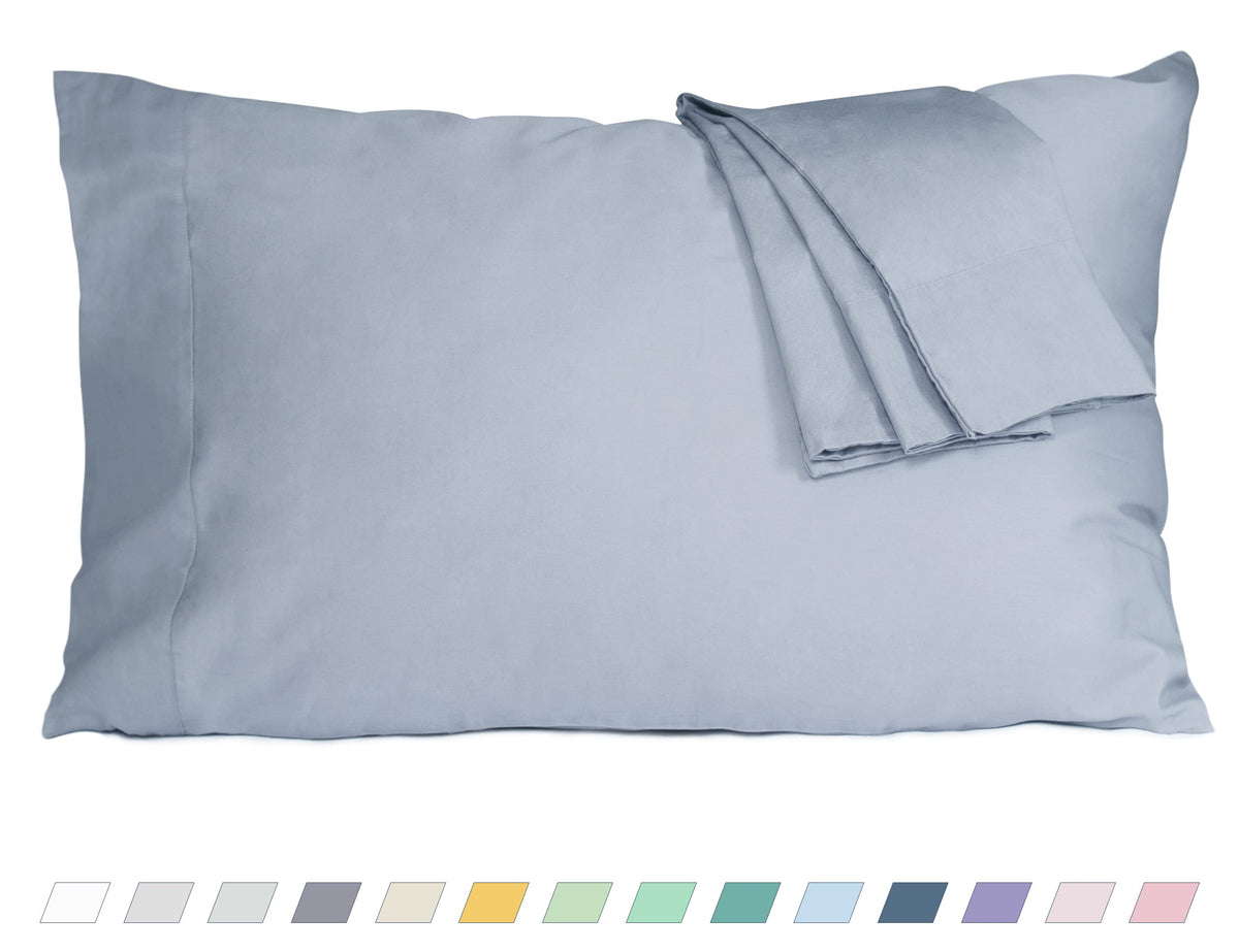 Cotton Pillow Cases Standard Size, 20 By 30 Inches Queen Pillowcases, Dark Gray Pillow Cases Set Of 2, Pillow Cases Queen Cotton