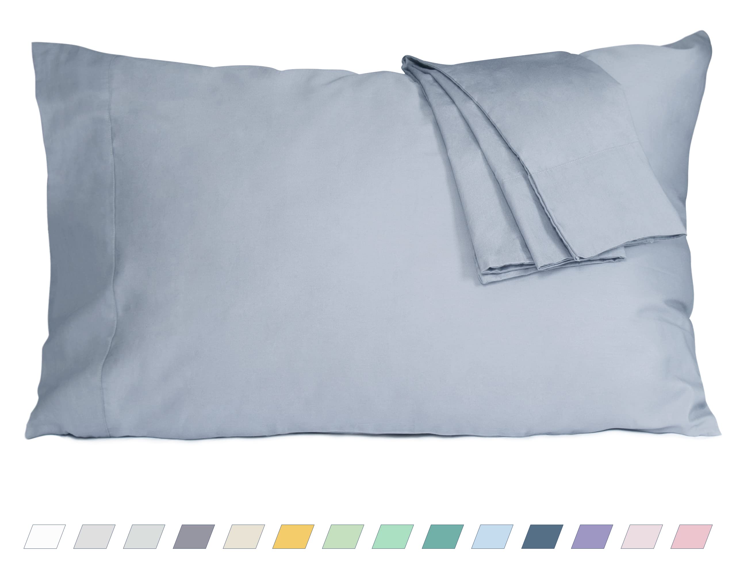 Cotton Pillow Cases King Size Set Of 2, 20 By 40 Inches King Pillow Cases, Dark Gray King Pillow Cases, King Pillowcases Cotton