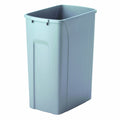Knape & Vogt 35qt Trash Can Contractor Pack of 6ea, 17.5 by 14.25 by 9.32, Platinum