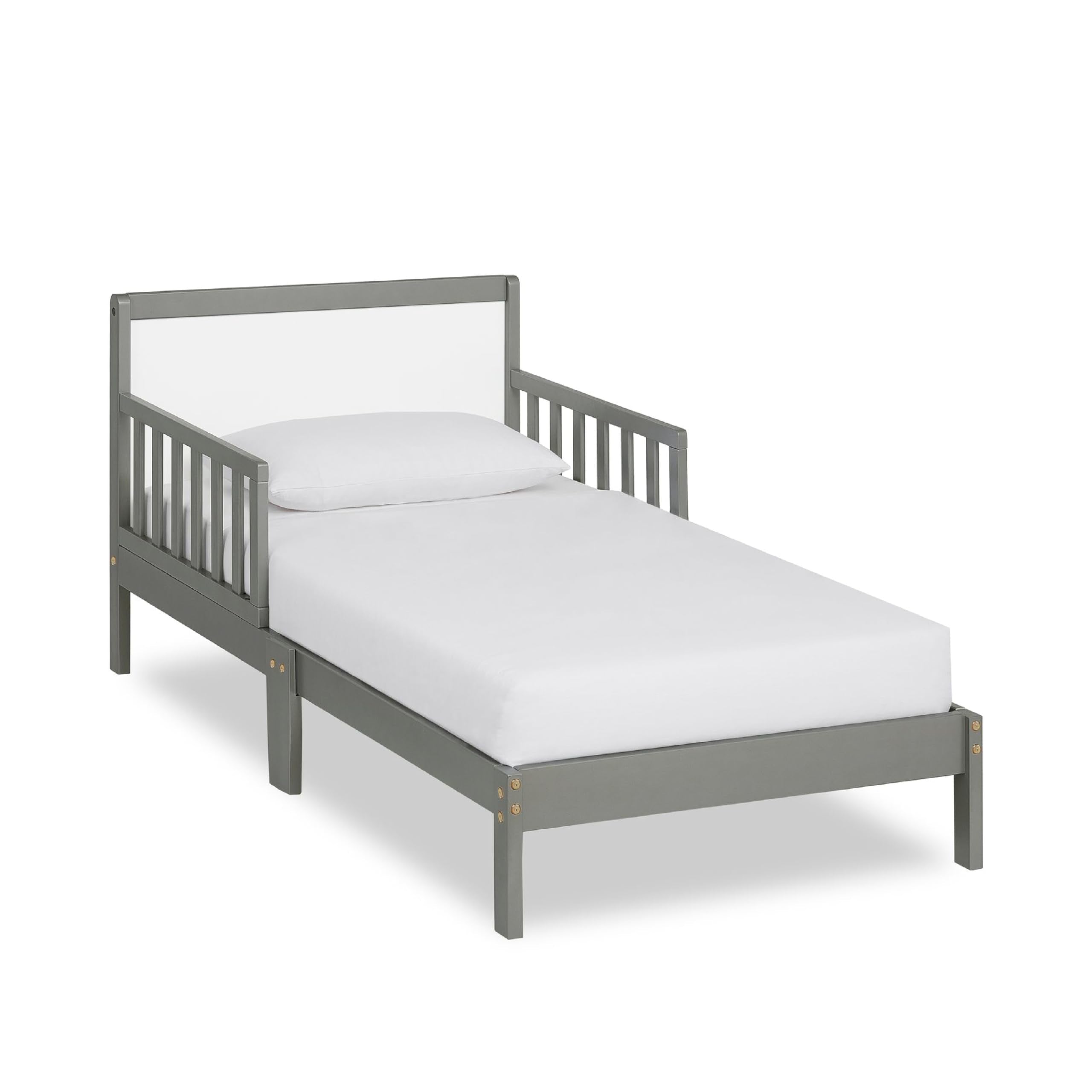Dream On Me Brookside Toddler Bed In Steel Grey, Greenguard Gold Certified, JPMA Certified, Low To Floor Design, Non-Toxic Finis