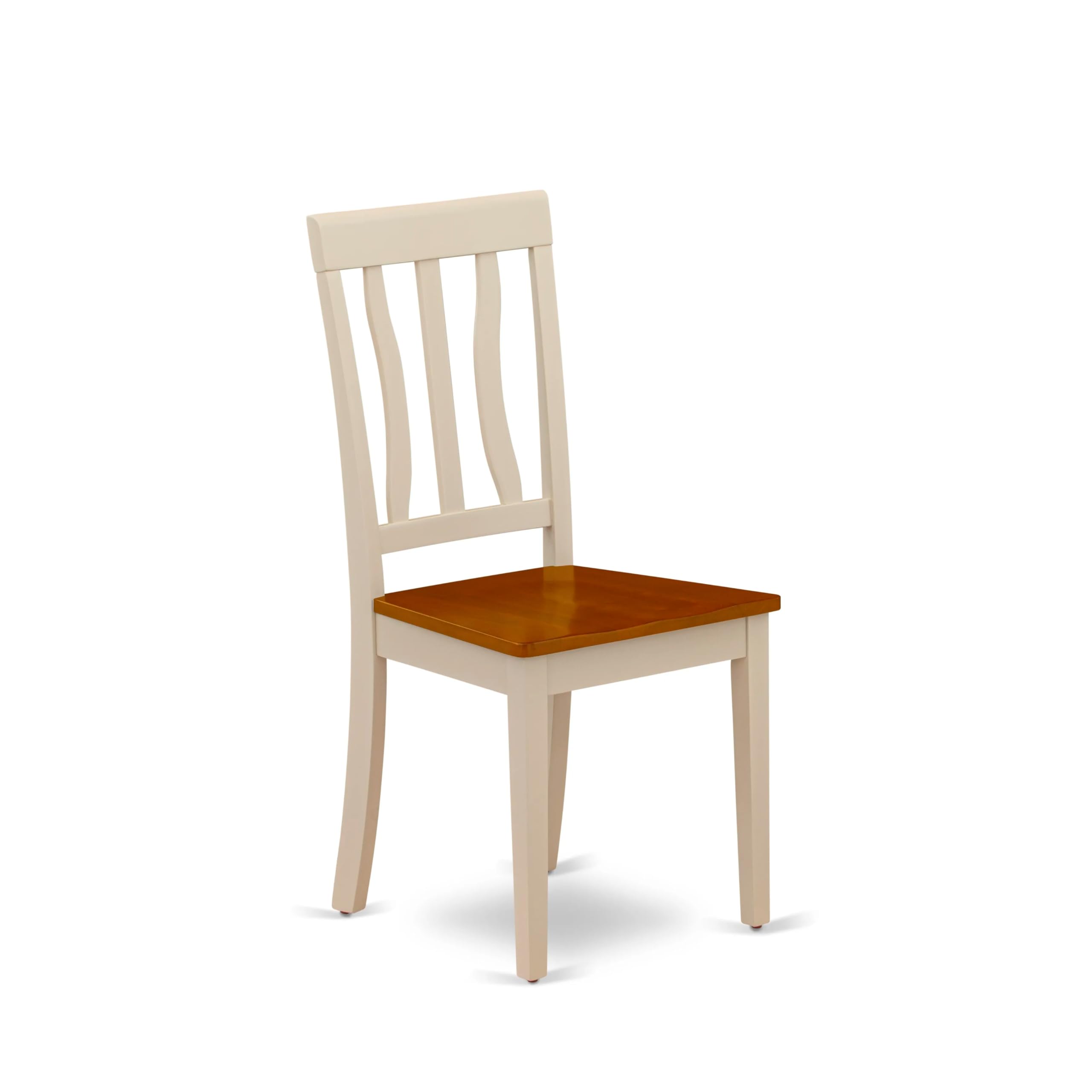 East West Furniture ANC-WHI-W Antique Dining Room Chairs