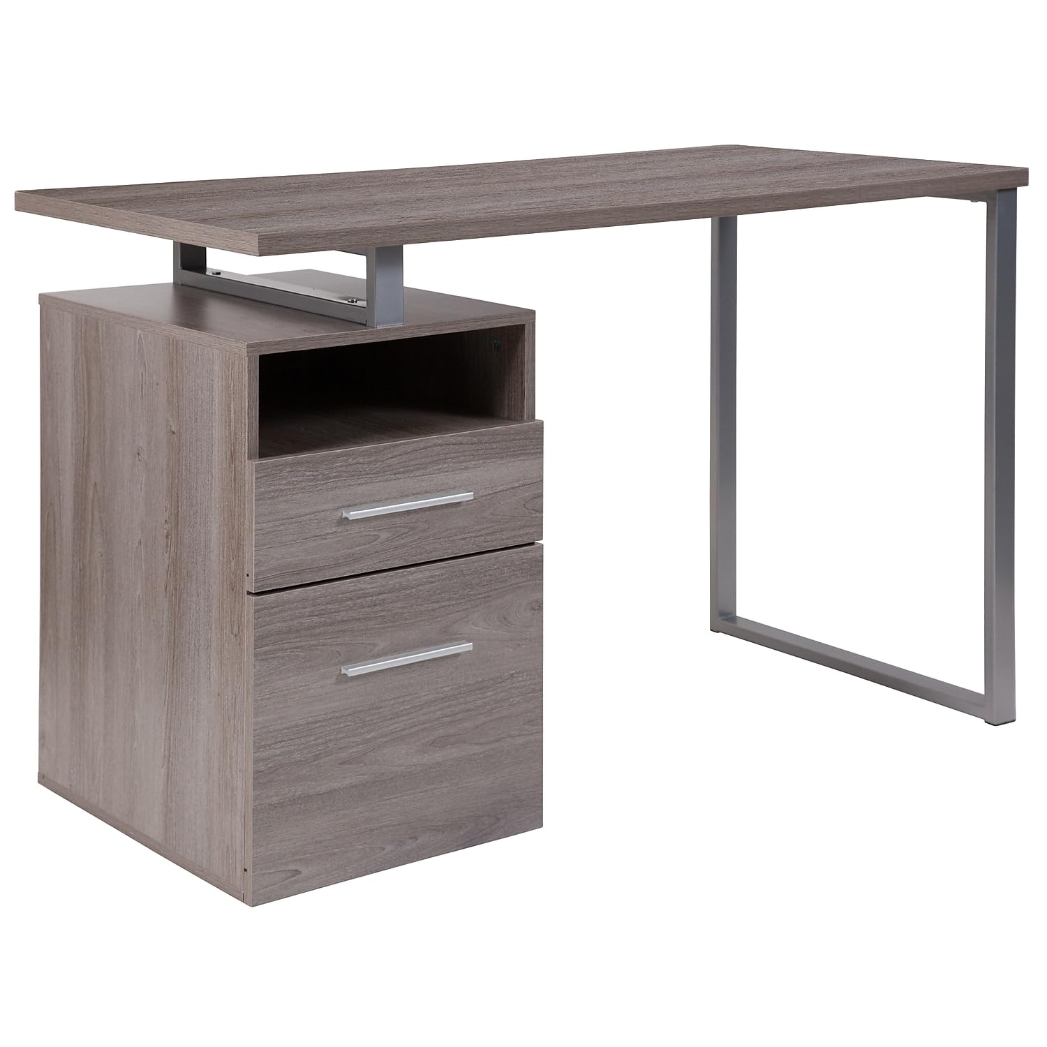 Flash Furniture Harwood Light Ash Wood Grain Finish Computer Desk With ...