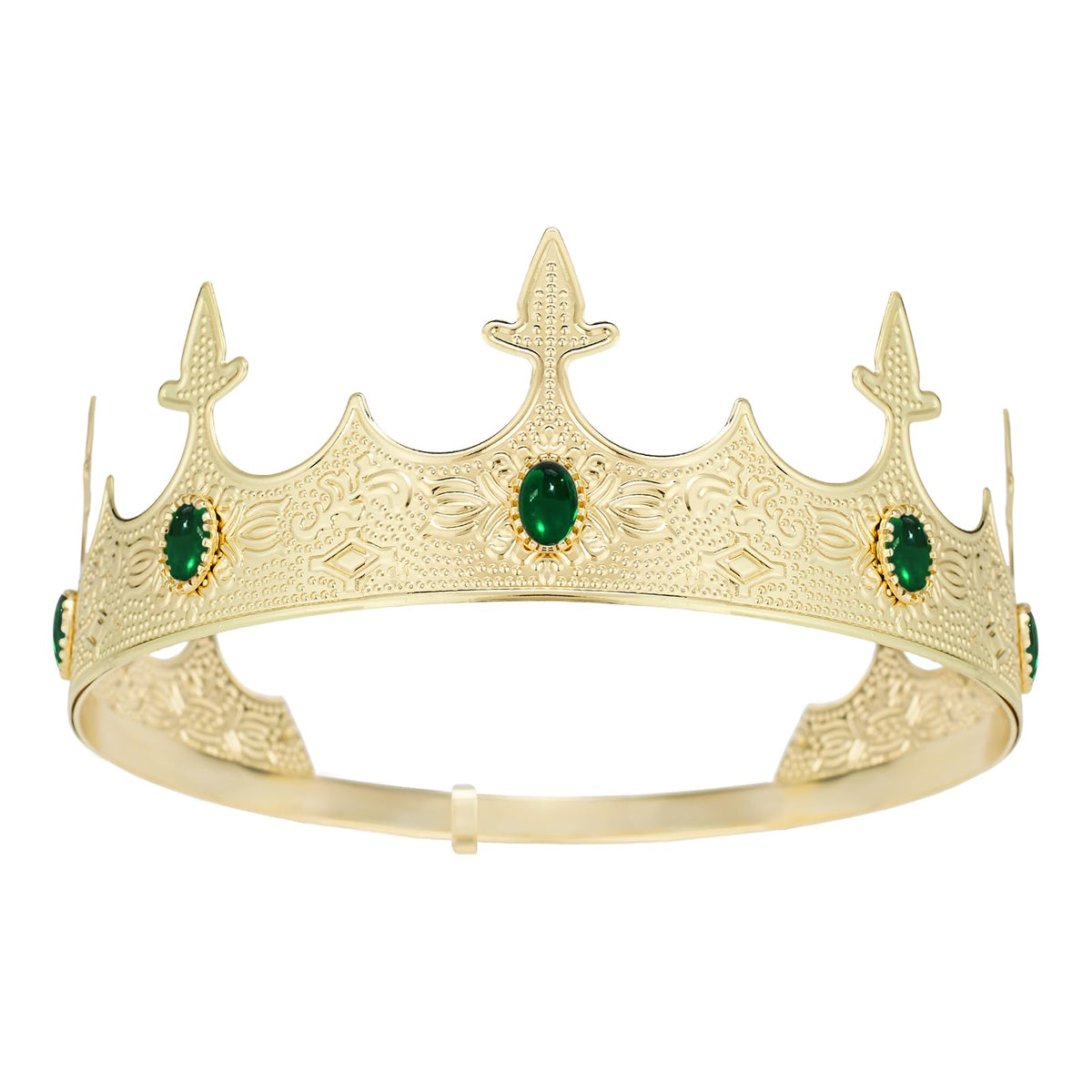 King Crowns Metal Hair Band for Men Gold Crowns and Tiara for Theme Birthday Party Costume Accessories