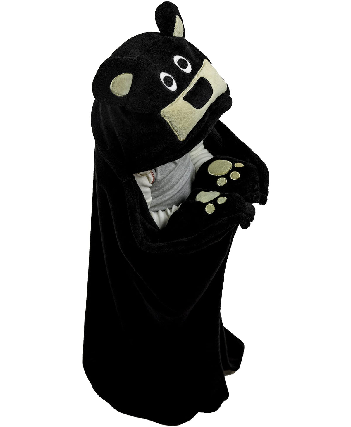 Lazy One Wearable Hooded Blanket For Kids, Animal Hooded Blanket (Bear Blanket)