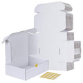 Rlavbl 10X7X3 Shipping Boxes Set Of 25, White Corrugated Cardboard Box For Packing, Mailing, Business