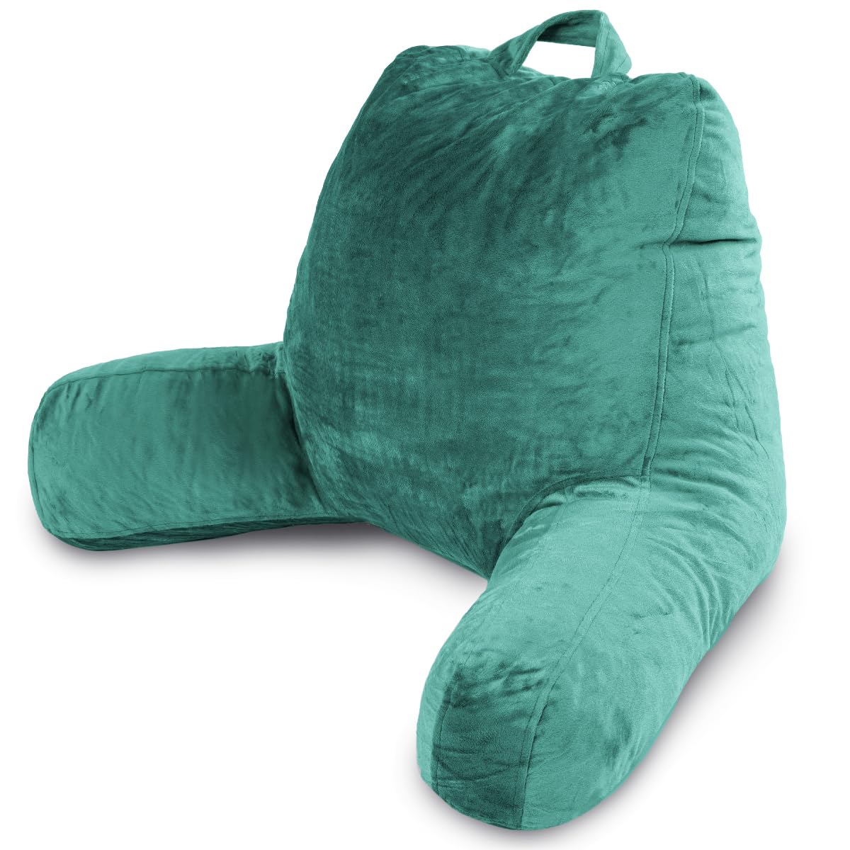 Milliard Reading Pillow With Shredded Memory Foam, Large Adult Backrest With Arms, Back Support For Sitting Up In Bed With Washa
