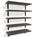 RICHER HOUSE Floating Shelves for Wall D  cor, Rustic Wood Wall Shelves for Bedroom Set of 5, Farmhouse Shelf for Bathroom, Hang