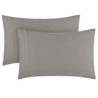Mellanni Pillow Cases - 2 Pc Iconic Collection Pillowcases - Luxury, Extra Soft, Cooling Pillow Covers - Envelope Closure (King 20' X 40', Taupe)