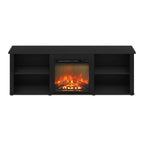 Furinno Classic 70 Inch TV Stand with Fireplace, Americano