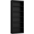 Shintenchi 6Tier Bookshelf, Tall Bookcase & Display Storage Shelves, Black