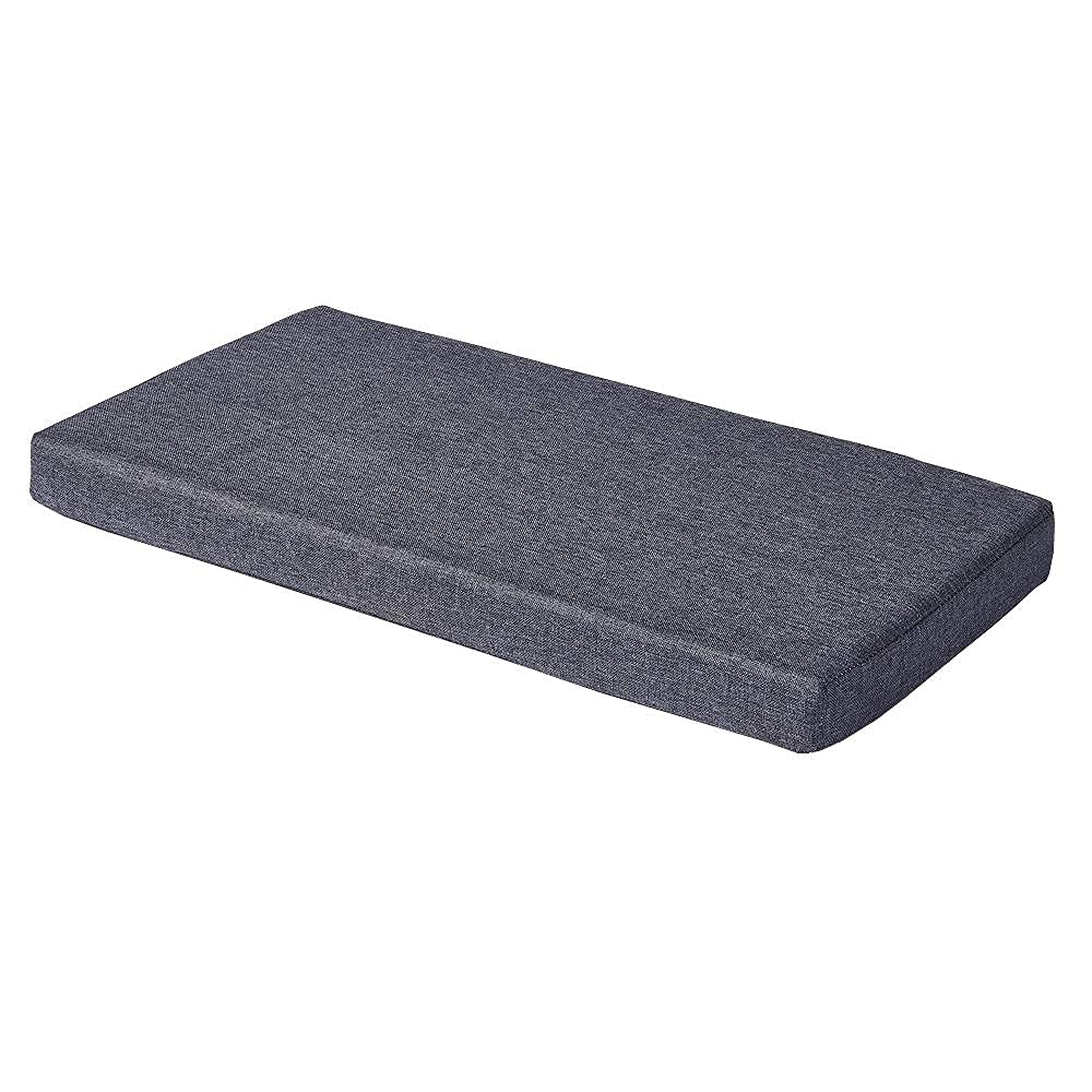Memory Foam Chair Pads Non Slip Bottom Indoor Settee Cushion Piano Bench Seat Cushions 36 X 18 Inch, Grey
