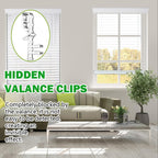 Lofrcin Hidden Channel Valance Clips, 2-1/8 Clear Plastic Clips for Valance with Groove (12pcs) - Durable & Easy to Install