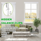 Lofrcin Hidden Channel Valance Clips, Clear Plastic, 2-1/8inch, Model YC2-24 (24pcs)