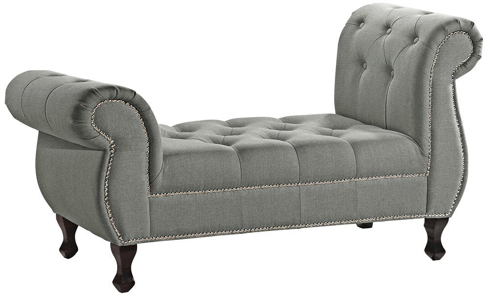 Baxton Studio Ipswich Bench, One Size, Grey