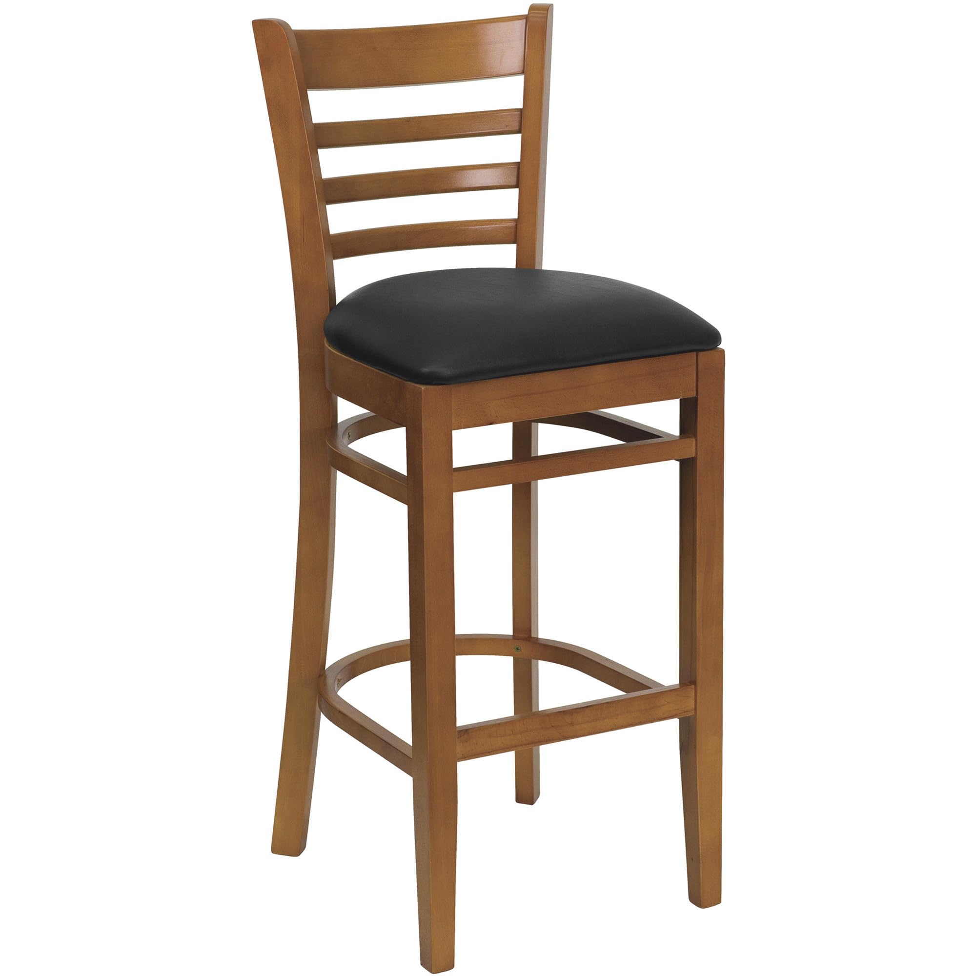 Flash Furniture HERCULES Series Ladder Back Natural Wood Restaurant Barstool