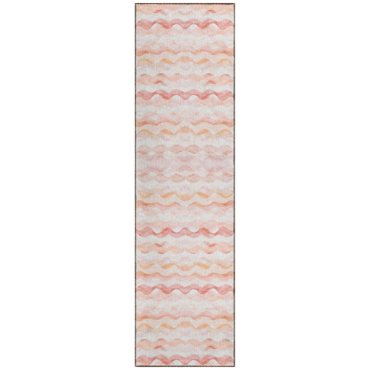 Seabreeze Sz16 Orange Coastal Rug Runner 2' 3&quot; X 7 ' 6&quot;