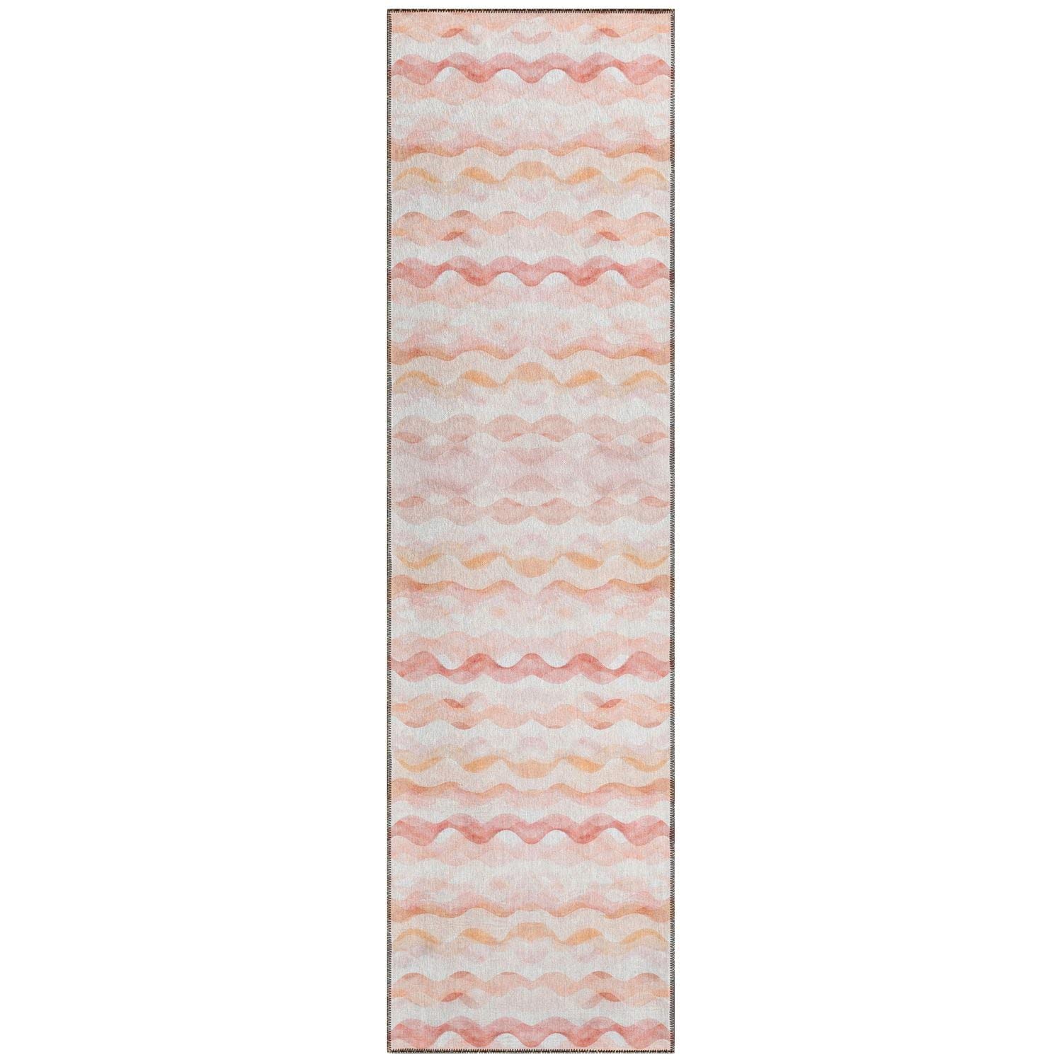 Seabreeze Sz16 Orange Coastal Rug Runner 2' 3" X 7 ' 6"