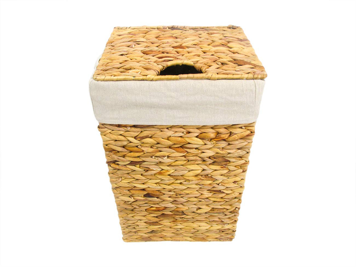 Trademark Innovations Wicker Laundry Hamper Basket with Lid and Liner