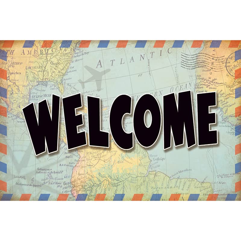 Travel The Map Welcome Postcards, 30 Per Pack, 6 Packs
