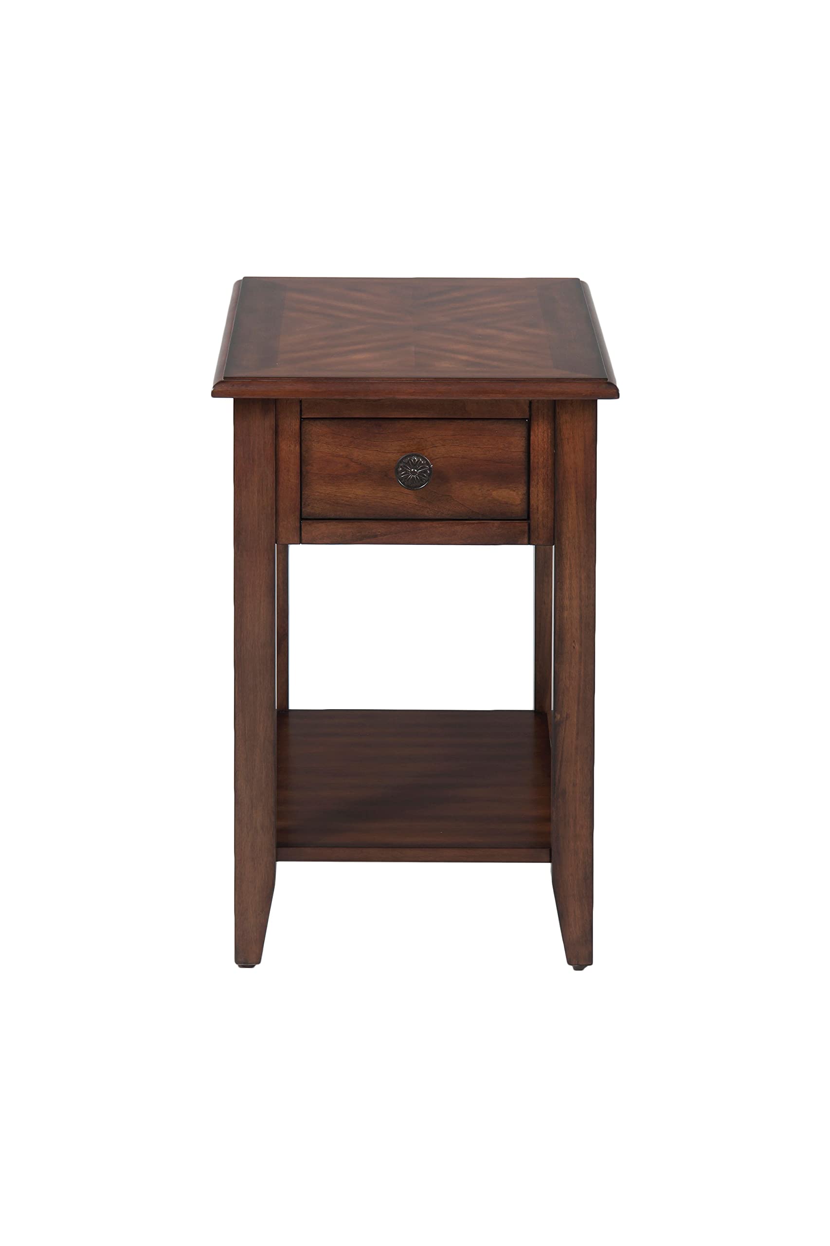 Jofran Chairside Wood End Table with Storage