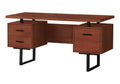 Monarch Specialties I 7626 Computer Desk, Home Office, Laptop, Left, Right Set-up, Storage Drawers, 60 L, Work, Metal, Laminate,