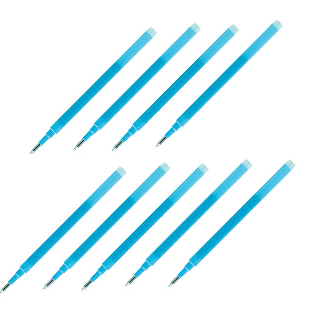 Pilot Gel Ink Refills For Frixion Erasable Gel Ink Pen, Fine Point 0.7Mm, Light Blue Ink, Pack Of 9