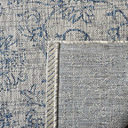 Safavieh Courtyard Collection 2'3' X 6'7' Grey/Navy Cy8680 Indoor/ Outdoor Patio Backyard Mudroom Runner Rug