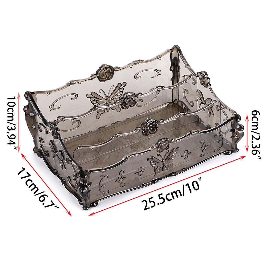 Hipiwe 3 Slots Acrylic Makeup Organizers - Cosmetic Storage Rack Holder, Dresser Vanity Box Desktop Skin Care Products Container