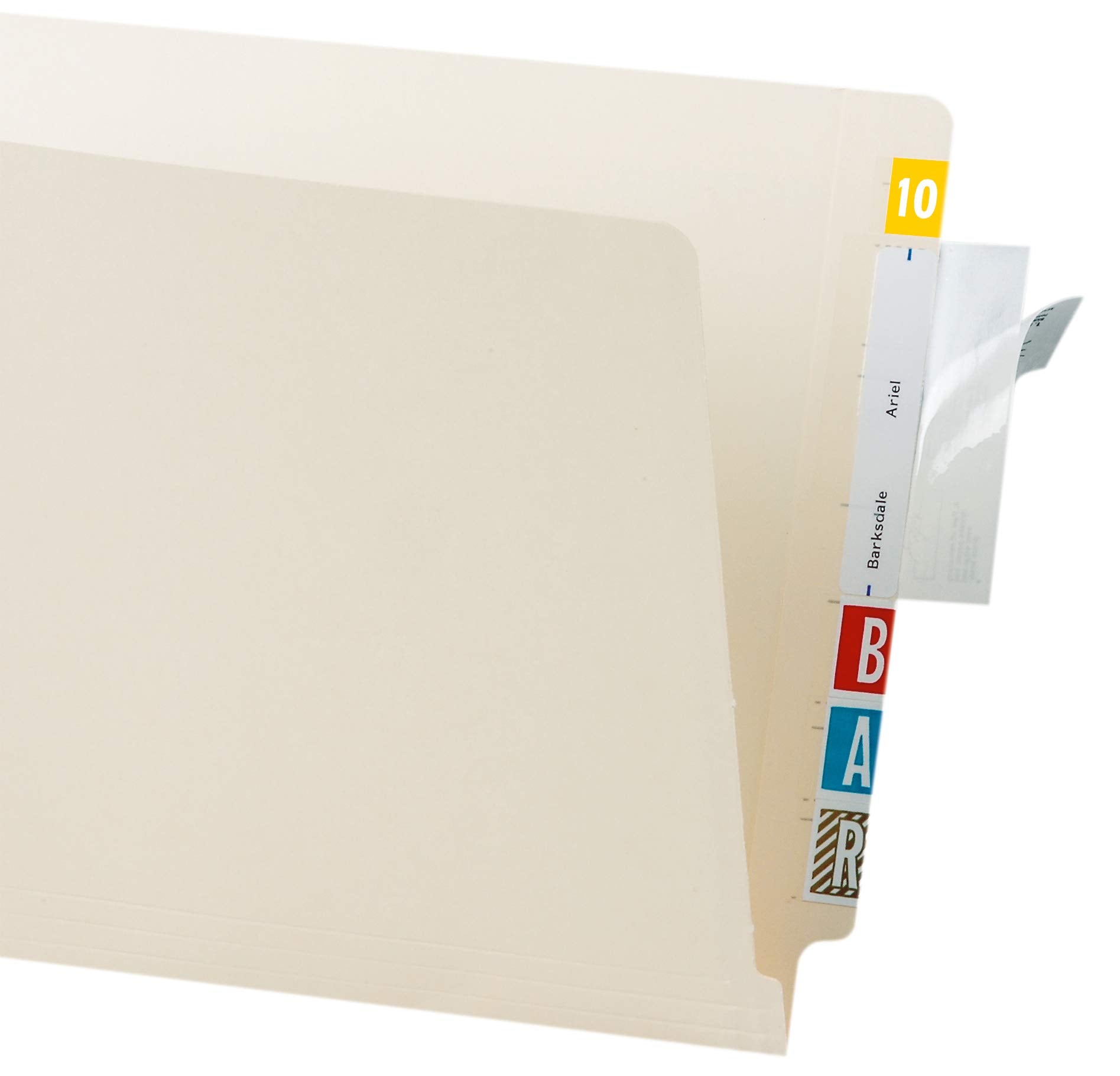 Tabbies File Folder Label Protectors, Clear, Wrap-Around, Self-Adhesive, 4'W X 2'H, 500 Protectors Per Roll (88485)