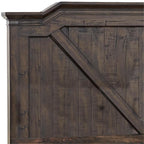 American Woodcrafters Farmwood Rustic Brown Wood Queen Panel Headboard