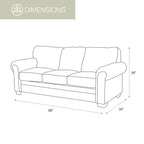 American Furniture Classics Model 8505-40 Wild Horses Sleeper Sofa Sofabed, Queen, Brown