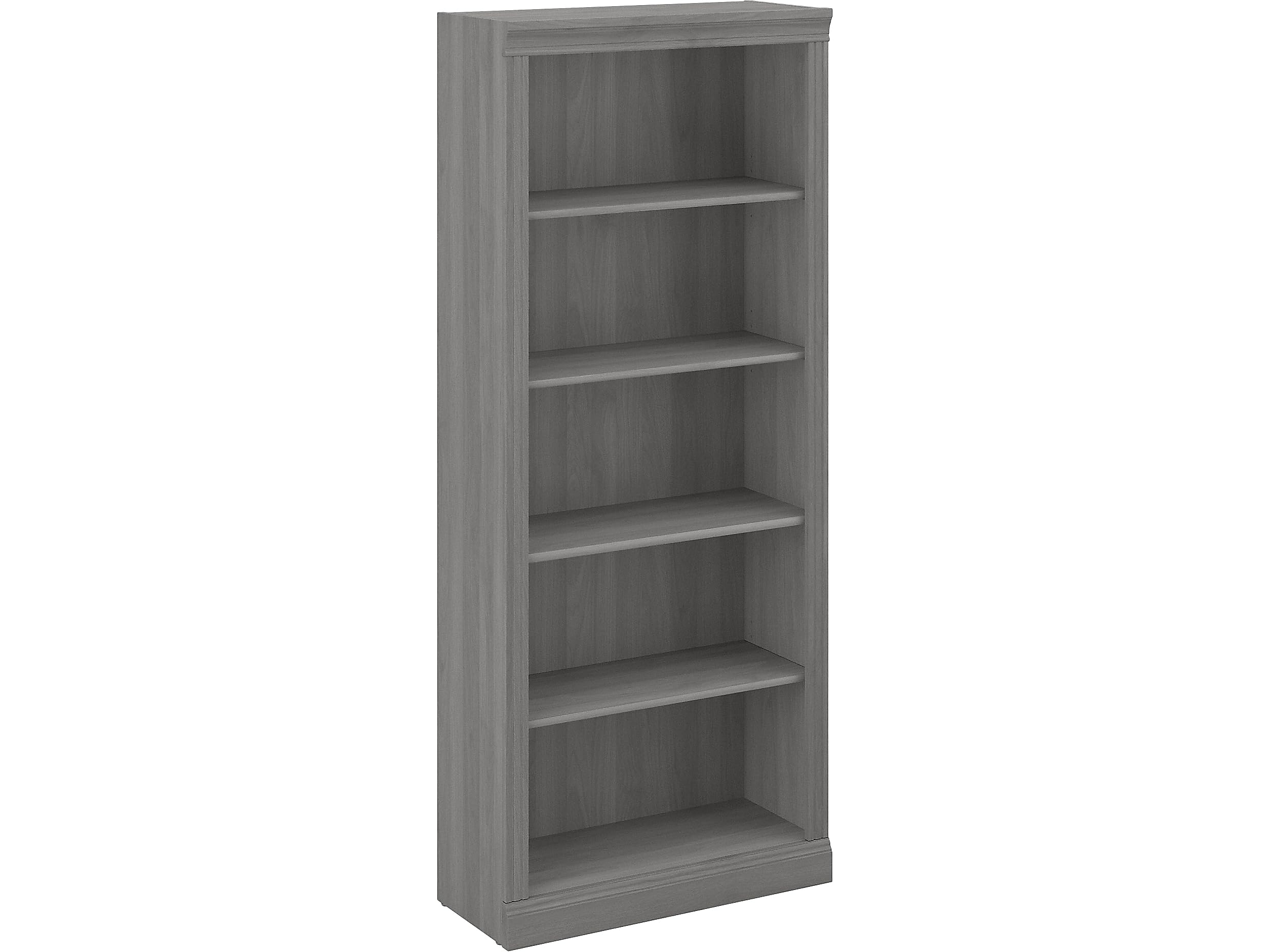 Bush Furniture Saratoga Tall 5 Shelf Bookcase in Modern Gray, Home Office Organizer, Vertical Storage Solution for Books and Off