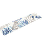 Jonathan Y Amc100A-28 Tropics Palm Leaves Indoor Outdoor Area-Rug Bohemian Floral Easy-Cleaning High Traffic Bedroom Kitchen Backyard Patio Porch Non Shedding, 2 X 8, Gray/Blue