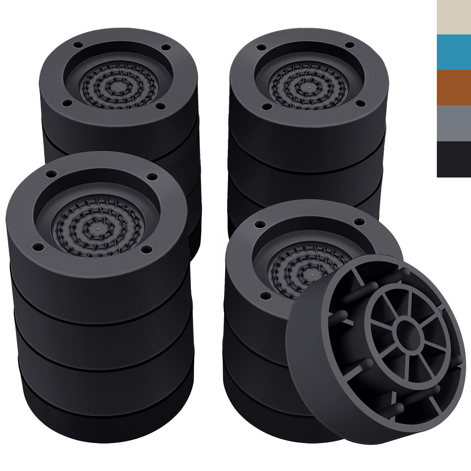 Annkut Furniture Risers 3 Inch,Round Bed Risers Heavy Duty,Elevation In Heights 1, 2 Or 3 Inch For Chair Table And Desk Legs Lif