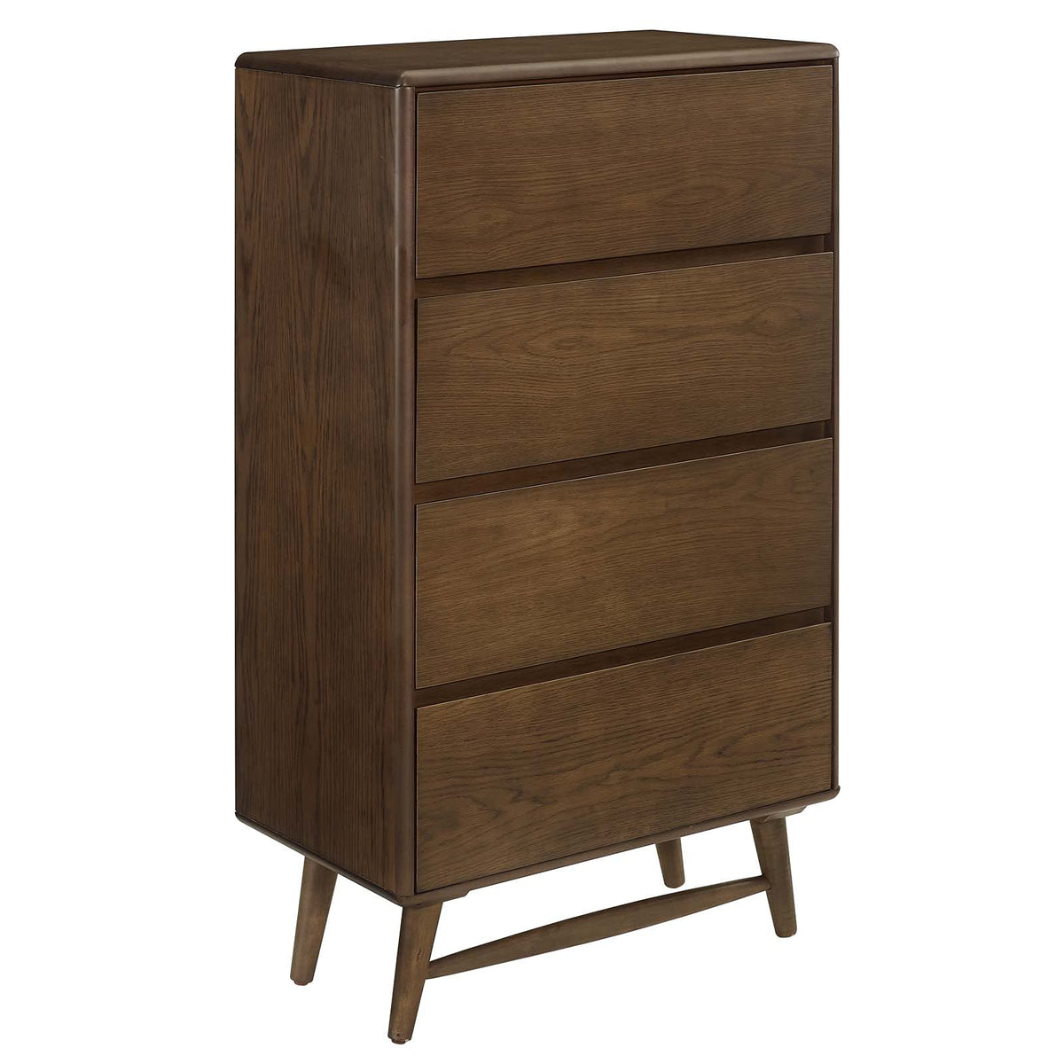 Modway Talwyn Rustic Modern Wood 4-Drawer Bedroom Chest In Chestnut