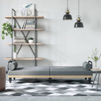 vidaXL Fabric Sleeper Sofas with Adjustable Backrest and Practical Pillows - Light Gray Sofa Bed with Sturdy Plywood Frame