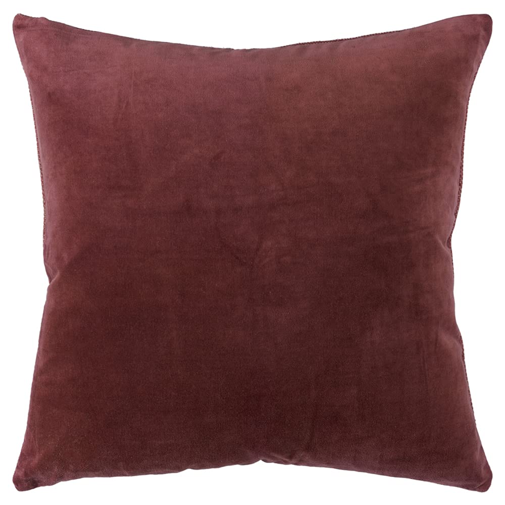 Rizzy Home 22&quot; x 22&quot; Poly Filled Pillow with Cotton Canvas Cover-Rust