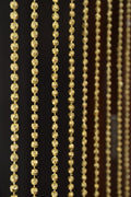 Pindia Strings Bead Curtain Oval Fancy Sparkling Door Window String Beads Thread Sheer Shear Rod Room Hanging Solid Golden 7 x 4