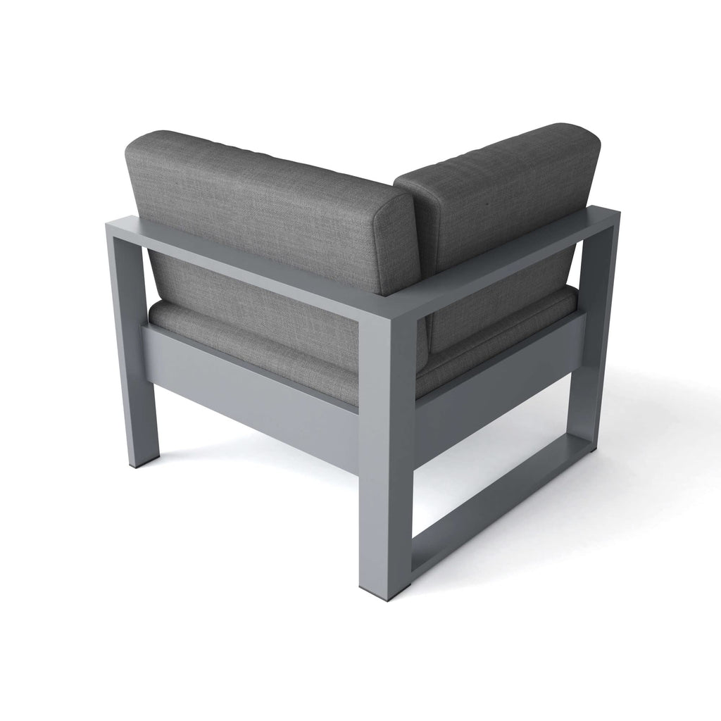 Anderson Teak DS-1003 Lucca Chair Corner Deep Seating, Grit Grey